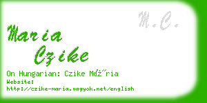 maria czike business card